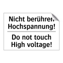 Nicht berühren Hochspannung! - Do not touch High voltage!