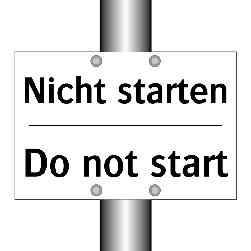 Nicht starten - Do not start