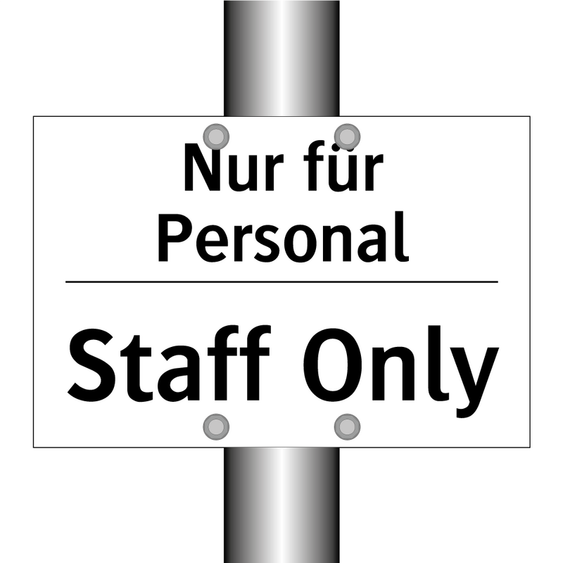 Nur für Personal - Staff Only