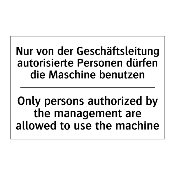 Nur von der Geschäftsleitung autorisierte /.../ - Only persons authorized by the /.../