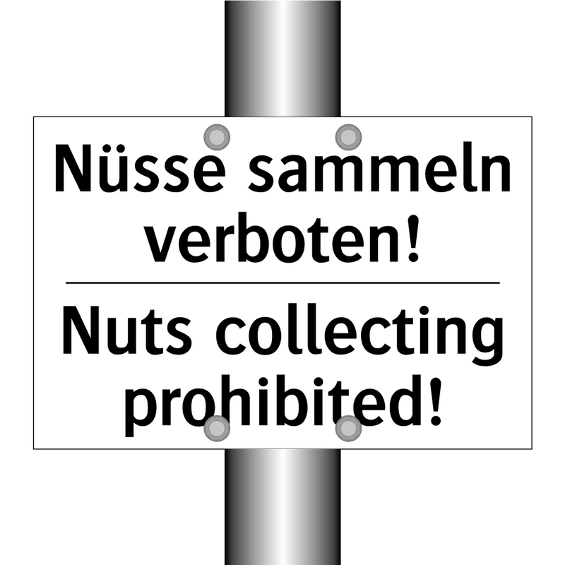 Nüsse sammeln verboten! - Nuts collecting prohibited!