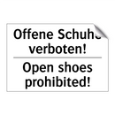 Offene Schuhe verboten! - Open shoes prohibited!