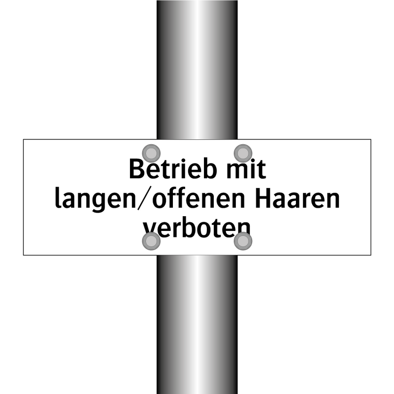 Betrieb mit langen/offenen Haaren verboten
