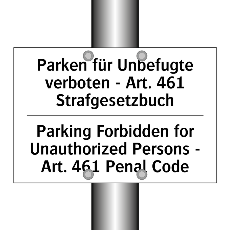 Parken für Unbefugte verboten /.../ - Parking Forbidden for Unauthorized /.../