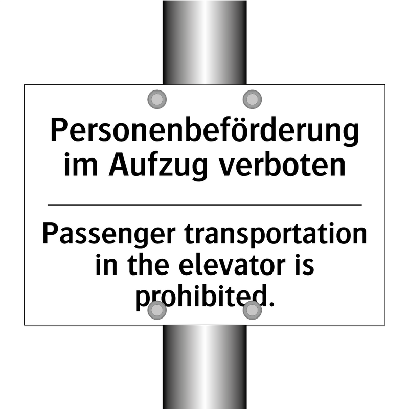 Personenbeförderung im Aufzug /.../ - Passenger transportation in the /.../