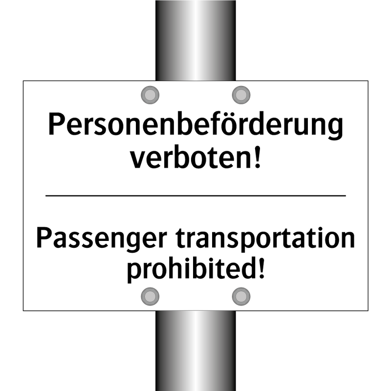 Personenbeförderung verboten! - Passenger transportation prohibited!/.../