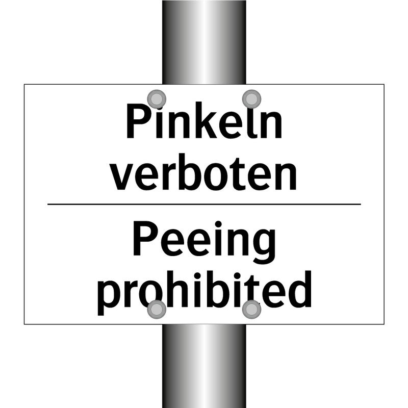 Pinkeln verboten - Peeing prohibited