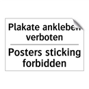 Plakate ankleben verboten - Posters sticking forbidden