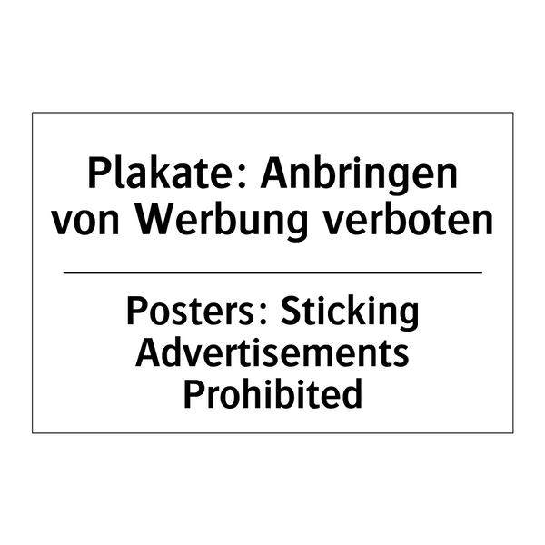 Plakate: Anbringen von Werbung /.../ - Posters: Sticking Advertisements /.../