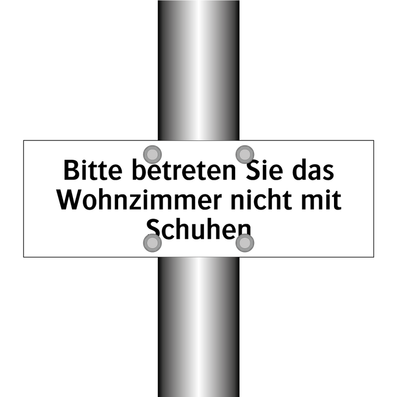 Bitte betreten Sie das Wohnzimmer nicht mit Schuhen