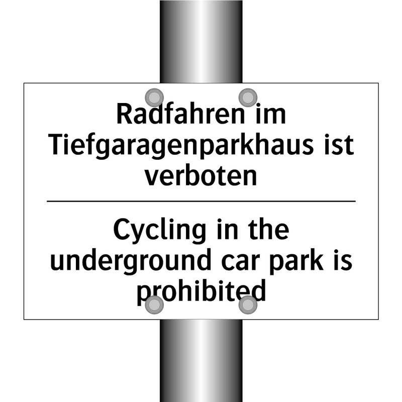 Radfahren im Tiefgaragenparkhaus /.../ - Cycling in the underground car /.../