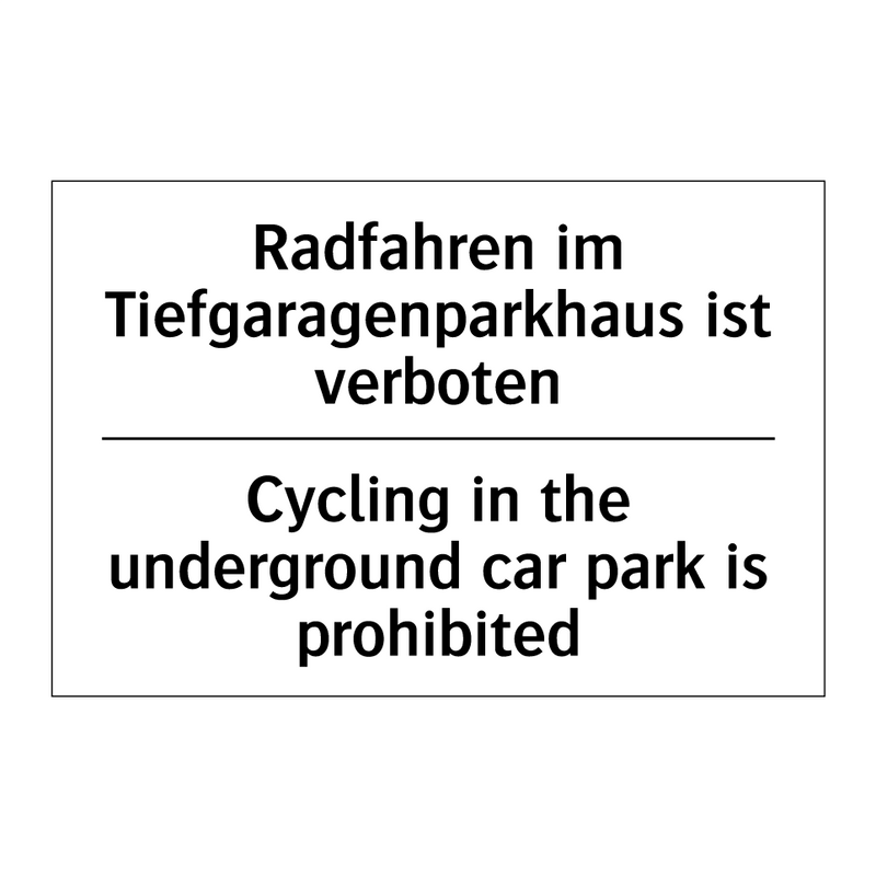Radfahren im Tiefgaragenparkhaus /.../ - Cycling in the underground car /.../