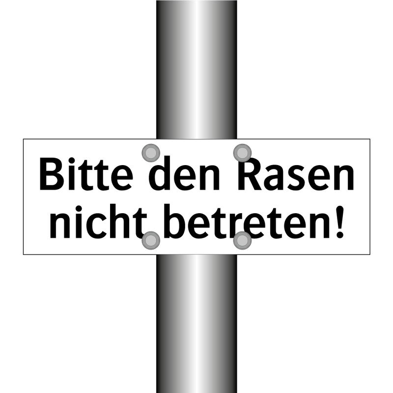 Bitte den Rasen nicht betreten!