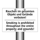 Rauchen im gesamten Objekt und /.../ - Smoking is prohibited throughout /.../