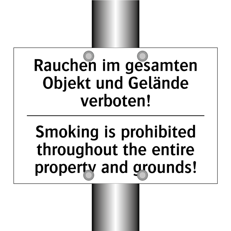 Rauchen im gesamten Objekt und /.../ - Smoking is prohibited throughout /.../