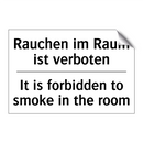Rauchen im Raum ist verboten - It is forbidden to smoke in the /.../