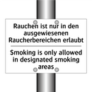 Rauchen ist nur in den ausgewiesenen /.../ - Smoking is only allowed in designated /.../