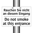 Rauchen Sie nicht an diesem Eingang/.../ - Do not smoke at this entrance