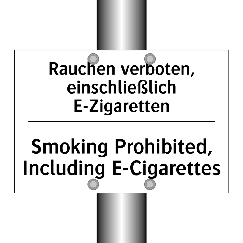 Rauchen verboten, einschließlich /.../ - Smoking Prohibited, Including /.../