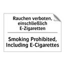 Rauchen verboten, einschließlich /.../ - Smoking Prohibited, Including /.../