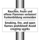 Rauchen, Feuer und offene Flammen /.../ - Smoking, fire, and open flames /.../