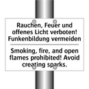 Rauchen, Feuer und offenes Licht /.../ - Smoking, fire, and open flames /.../