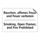 Rauchen, offenes Feuer und Feuer /.../ - Smoking, Open Flames, and Fire /.../