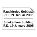Rauchfreies Gebäude R.D. 19. Januar /.../ - Smoke-Free Building R.D. 19 January /.../