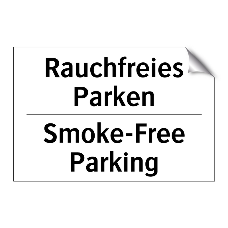Rauchfreies Parken - Smoke-Free Parking