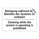 Reinigung während des Betriebs /.../ - Cleaning while the system is operating /.../