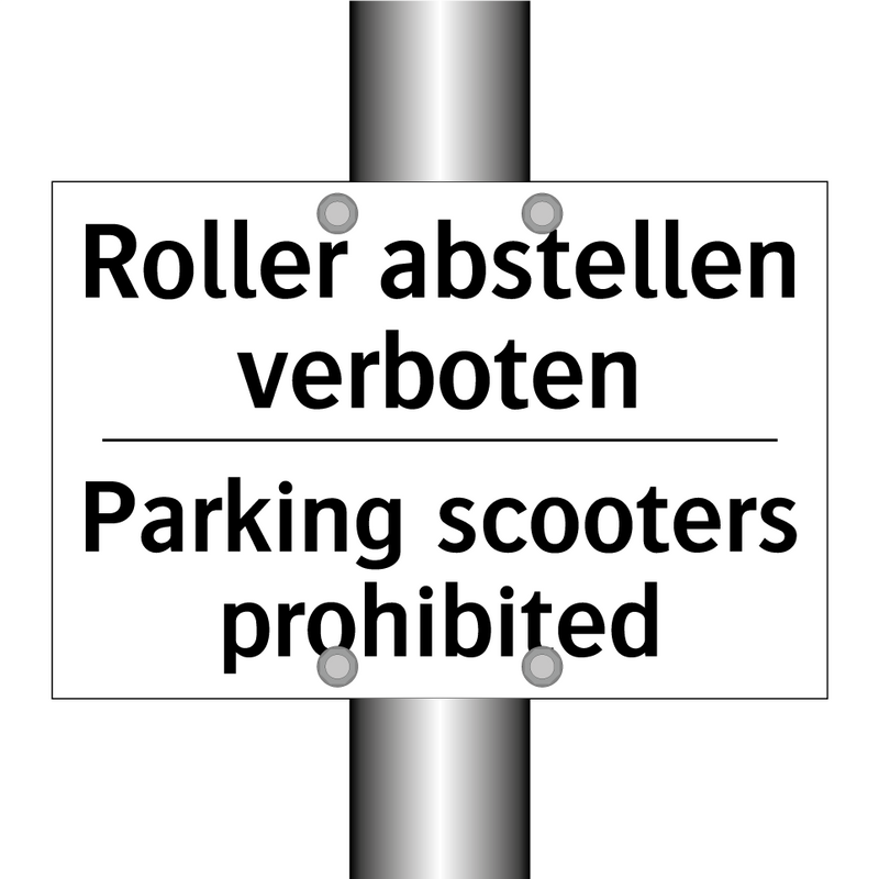 Roller abstellen verboten - Parking scooters prohibited