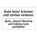 Ruhe bitte! Schreien und Lärmen /.../ - Quiet, please! Shouting and making /.../
