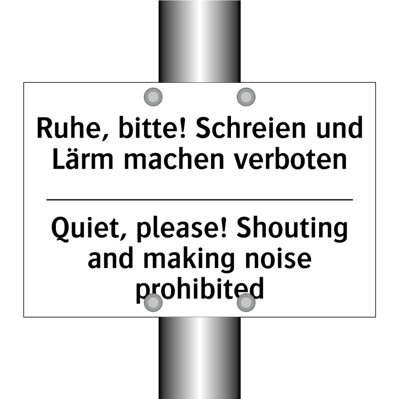 Ruhe, bitte! Schreien und Lärm /.../ - Quiet, please! Shouting and making /.../