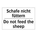 Schafe nicht füttern - Do not feed the sheep