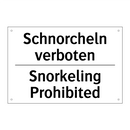 Schnorcheln verboten - Snorkeling Prohibited