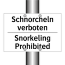 Schnorcheln verboten - Snorkeling Prohibited