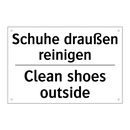 Schuhe draußen reinigen - Clean shoes outside