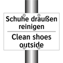 Schuhe draußen reinigen - Clean shoes outside