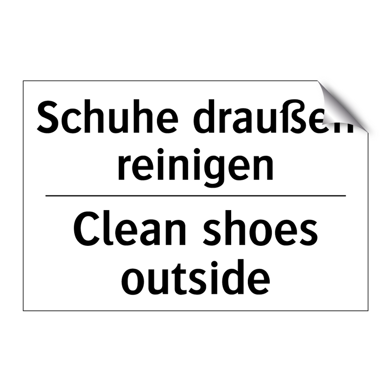 Schuhe draußen reinigen - Clean shoes outside
