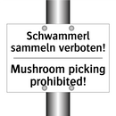 Schwammerl sammeln verboten! - Mushroom picking prohibited!