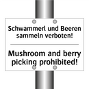 Schwammerl und Beeren sammeln /.../ - Mushroom and berry picking prohibited!/.../