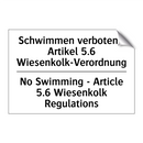 Schwimmen verboten - Artikel 5.6 /.../ - No Swimming - Article 5.6 Wiesenkolk /.../