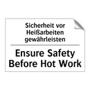 Sicherheit vor Heißarbeiten gewährleisten/.../ - Ensure Safety Before Hot Work
