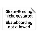 Skate-Bording nicht gestattet - Skateboarding not allowed