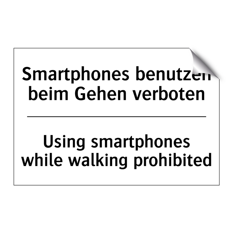 Smartphones benutzen beim Gehen /.../ - Using smartphones while walking /.../