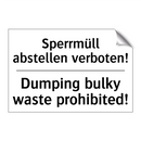 Sperrmüll abstellen verboten! - Dumping bulky waste prohibited!/.../