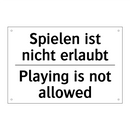 Spielen ist nicht erlaubt - Playing is not allowed