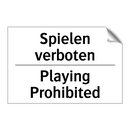 Spielen verboten - Playing Prohibited