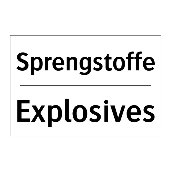 Sprengstoffe - Explosives