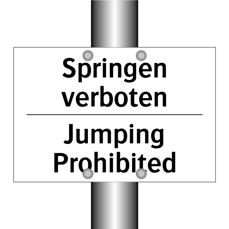 Springen verboten - Jumping Prohibited